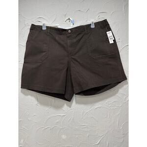 Jeanstar Women's Premium Denim Utility Pocket Shorts - Color: Brown - Size: 20W